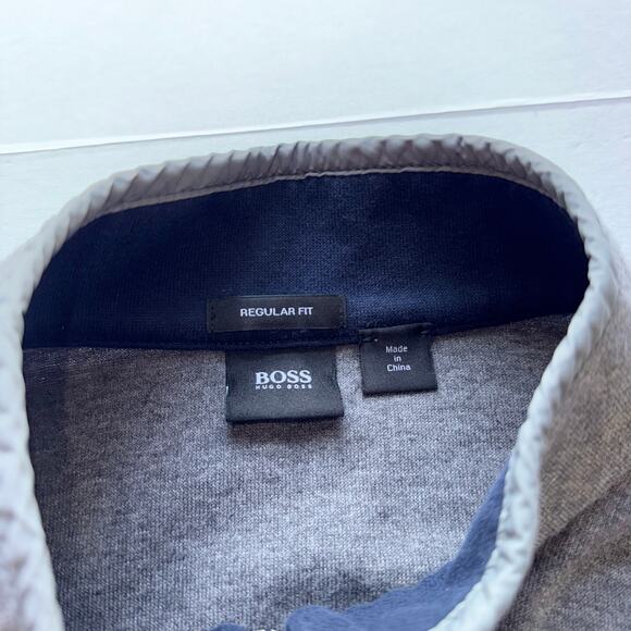 Hugo Boss Half Zip Pullover Men’s XL Gray Regular Fit Long Sleeve - Picture 5 of 14